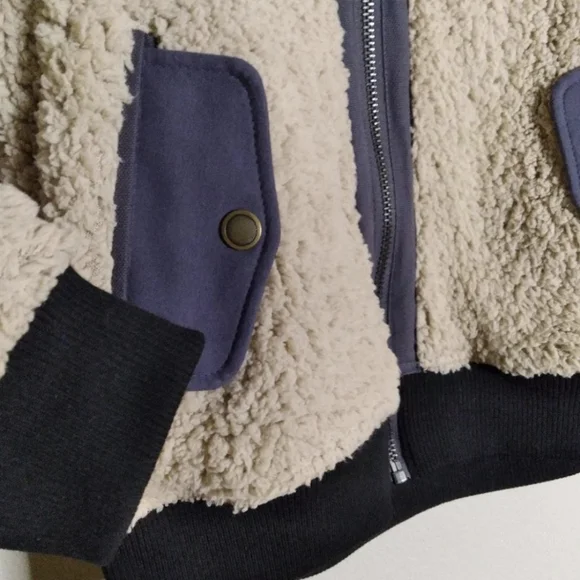 Marrakech Sherpa Bomber Teddy Jacket Anthropologie Fleece Coat - Picture 6 of 10